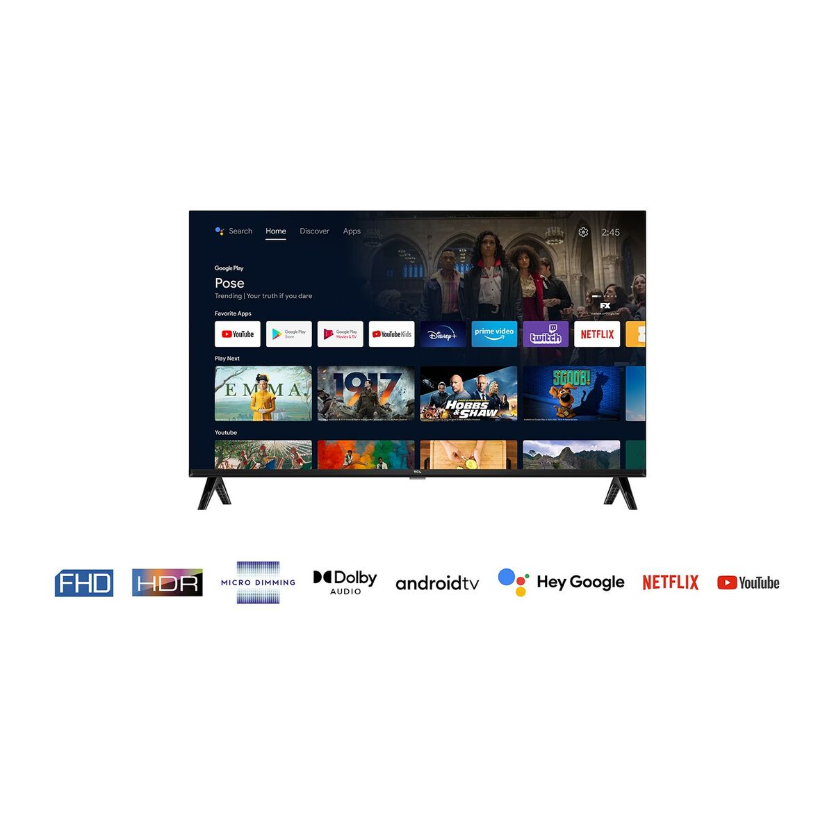Chytrá televize TCL 32S5400AF 32" Full HD LED HDR D-LED HDR10